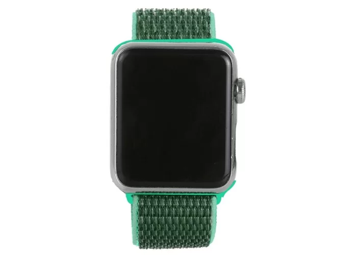 Ремешок из нейлона с застёжкой-липучкой для Apple Watch 38/40 мм, зелёный цвет
