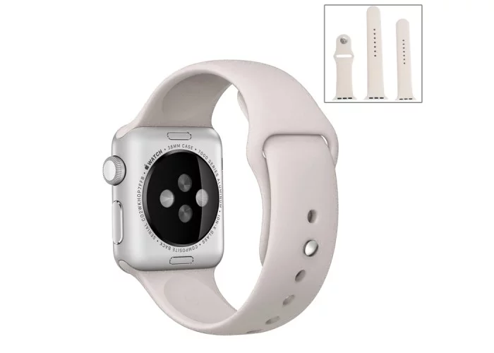 Ремешок спортивный для Apple Watch 38/40 мм, бежевый цвет