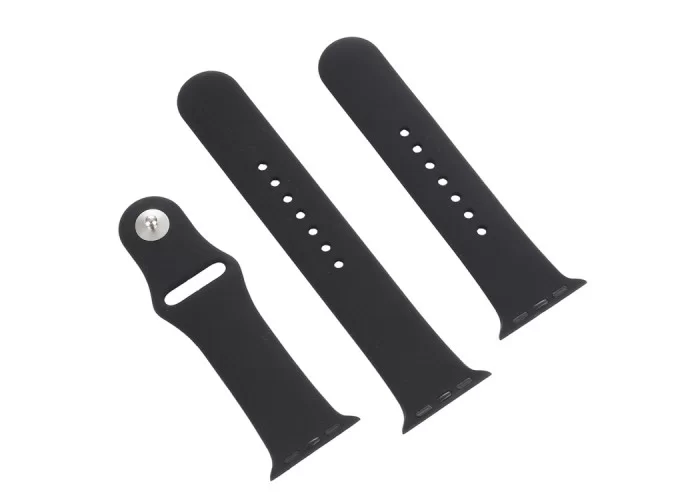 Ремешок спортивный для Apple Watch 38/40 мм, чёрный цвет