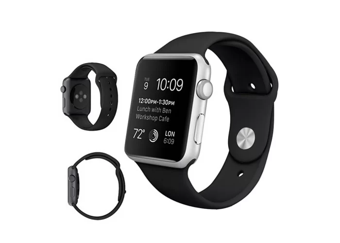 Ремешок спортивный для Apple Watch 38/40 мм, чёрный цвет