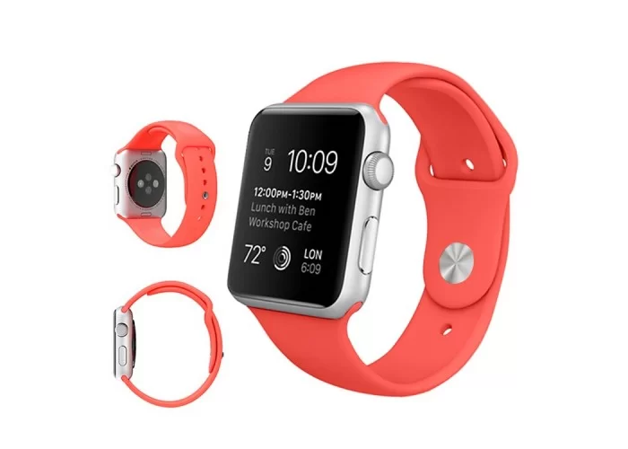 Ремешок спортивный для Apple Watch 38/40 мм, коралловый цвет