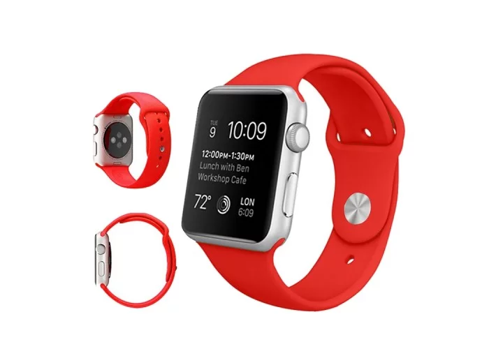 Ремешок спортивный для Apple Watch 38/40 мм, красный цвет
