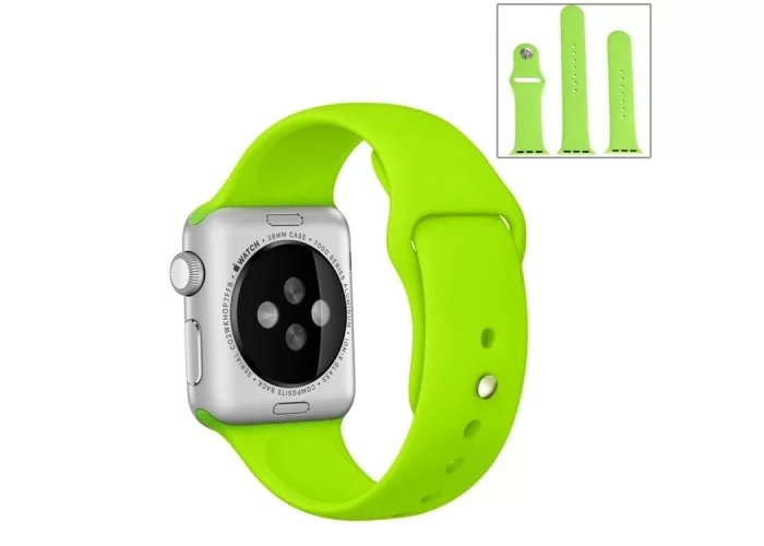 Ремешок спортивный для Apple Watch 42/44 мм, салатовый цвет