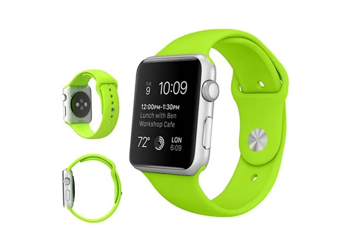 Ремешок спортивный для Apple Watch 42/44 мм, салатовый цвет