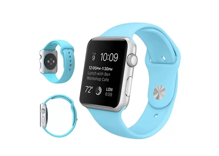 Ремешок спортивный для Apple Watch 42/44 мм, голубой цвет