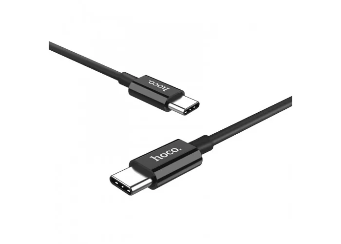 Кабель Hoco X23 USB-C/USB-C 3A (1 м), чёрный цвет