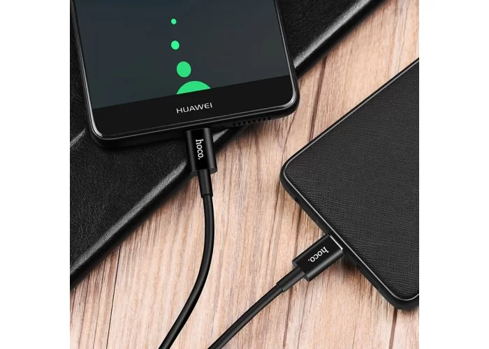 Кабель Hoco X23 USB-C/USB-C 3A (1 м), чёрный цвет