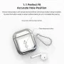Чехол Rock Elecroplating Protective Case для AirPods 1/2, серебристый цвет