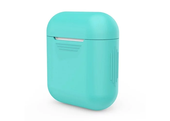 Чехол силиконовый для AirPods 1/2, бирюзовый цвет