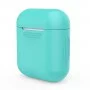 Чехол силиконовый для AirPods 1/2, бирюзовый цвет