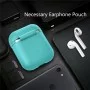 Чехол силиконовый для AirPods 1/2, бирюзовый цвет