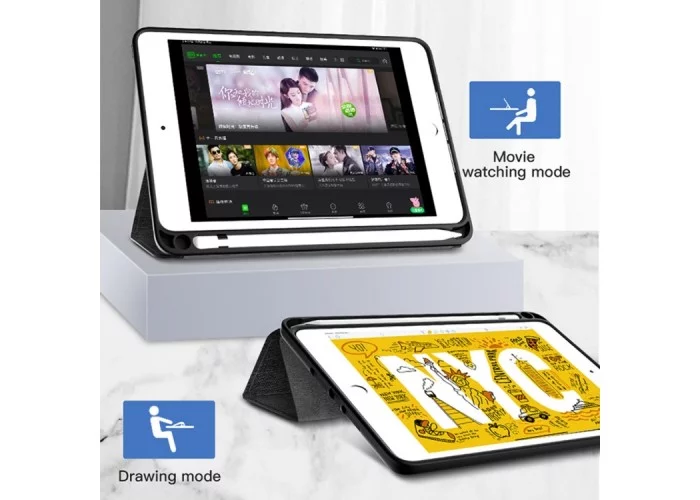 Чехол Totudesign Curtain Series для iPad Air 2019, чёрный цвет
