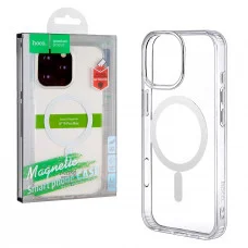 Чехол-накладка MagSafe Hoco Magnetic Case прозрачный для iPhone 16 Pro Max