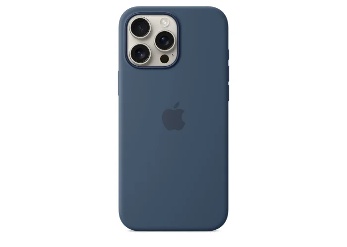 Чехол силиконовый Apple Silicone Case with MagSafe для iPhone 16 Pro Max, цвет «Деним»
