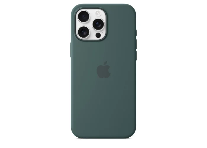 Чехол силиконовый Apple Silicone Case with MagSafe для iPhone 16 Pro Max, цвет «Зелёное озеро»