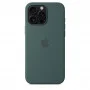 Чехол силиконовый Apple Silicone Case with MagSafe для iPhone 16 Pro Max, цвет «Зелёное озеро»