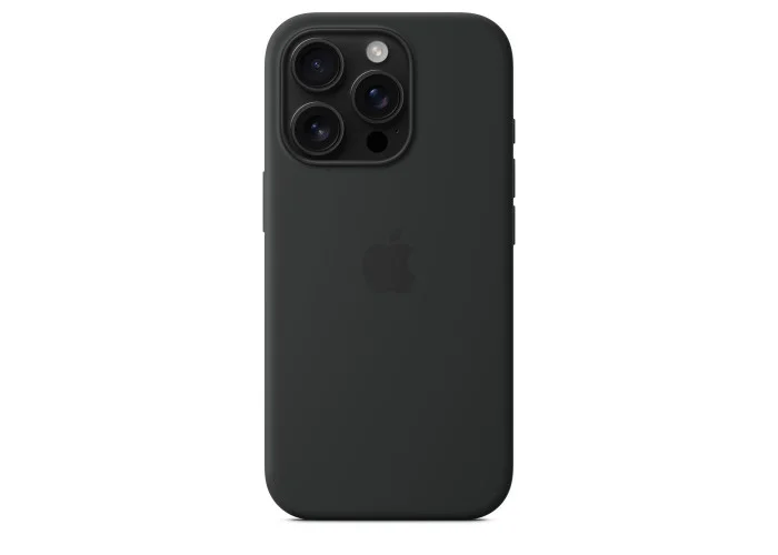 Чехол силиконовый Apple Silicone Case with MagSafe для iPhone 16 Pro, чёрный цвет