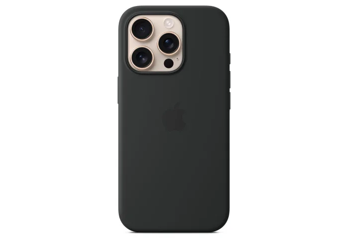 Чехол силиконовый Apple Silicone Case with MagSafe для iPhone 16 Pro, чёрный цвет