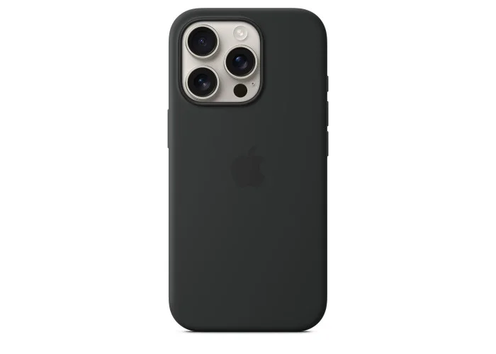 Чехол силиконовый Apple Silicone Case with MagSafe для iPhone 16 Pro, чёрный цвет
