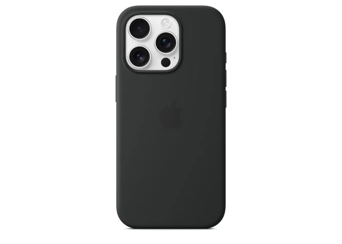 Чехол силиконовый Apple Silicone Case with MagSafe для iPhone 16 Pro, чёрный цвет