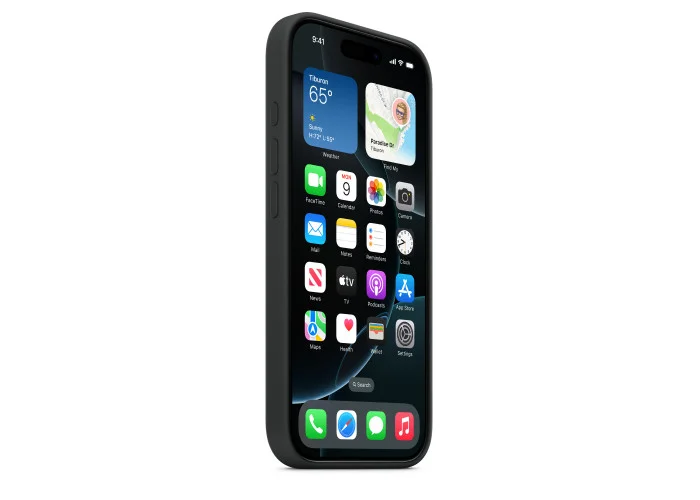 Чехол силиконовый Apple Silicone Case with MagSafe для iPhone 16 Pro, чёрный цвет