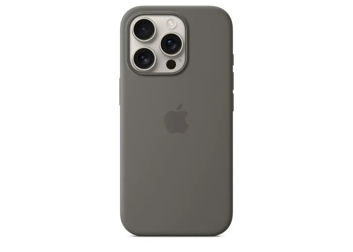 Чехол силиконовый Apple Silicone Case with MagSafe для iPhone 16 Pro, цвет «Серый камень»