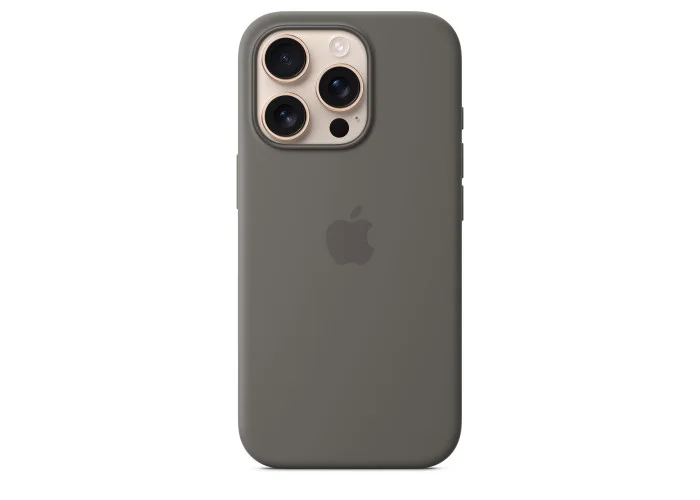 Чехол силиконовый Apple Silicone Case with MagSafe для iPhone 16 Pro, цвет «Серый камень»