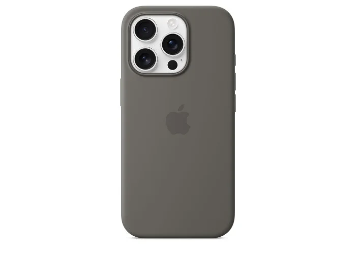 Чехол силиконовый Apple Silicone Case with MagSafe для iPhone 16 Pro, цвет «Серый камень»