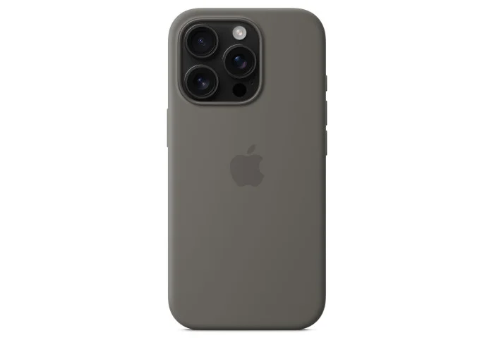 Чехол силиконовый Apple Silicone Case with MagSafe для iPhone 16 Pro, цвет «Серый камень»