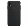 Чехол силиконовый Silicone Case для iPhone XS Max, чёрный цвет