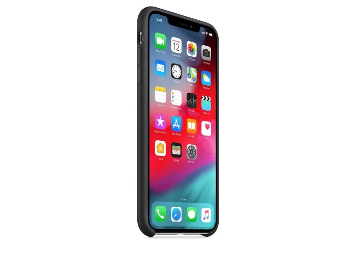 Чехол силиконовый Silicone Case для iPhone XS Max, чёрный цвет