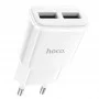 Сетевое зарядное устройство Hoco C88A Dual USB-A 2.4A, белый цвет