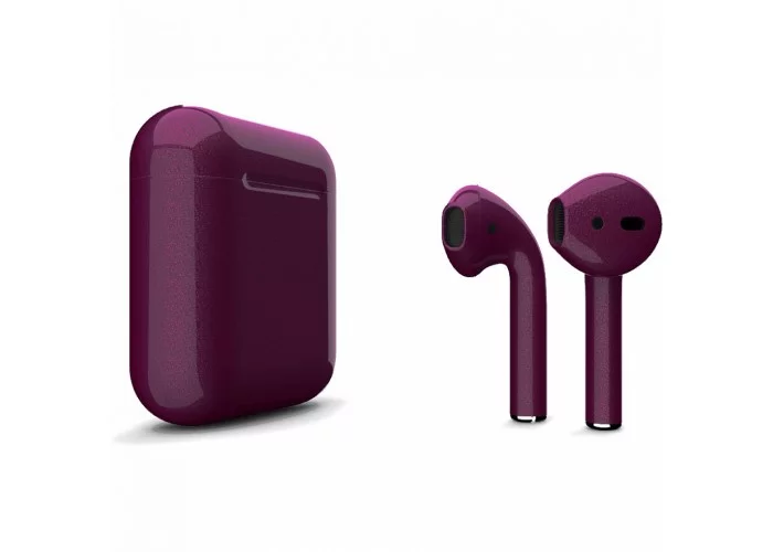 Apple AirPods 2 Color (беспроводная зарядка чехла), глянцевый сливовый цвет