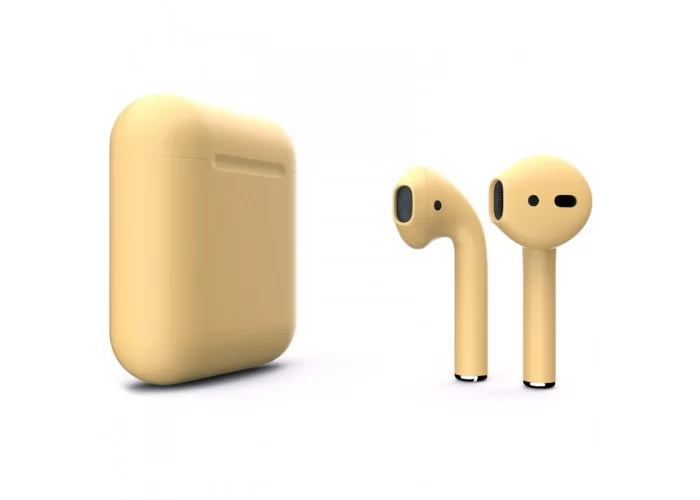 Apple AirPods 2 Color (беспроводная зарядка чехла), матовый сливочный цвет