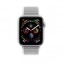 Apple Watch Series 4, 44 мм, корпус из алюминия серебристого цвета, спортивный браслет цвета «белая ракушка»