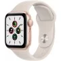 Apple Watch SE, 40 мм, корпус из алюминия золотого цвета, спортивный ремешок цвета «сияющая звезда»