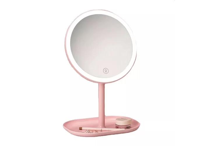 Зеркало косметическое настольное Xiaomi Jordan Judy LED Makeup Mirror с подсветкой, розовый