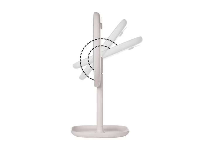 Зеркало косметическое настольное Xiaomi Jordan Judy LED Makeup Mirror с подсветкой, розовый