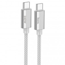 Кабель Hoco U134 USB-C/USB-C 240W (1,8 м), серый цвет