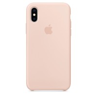 Чехол силиконовый Silicone Case для iPhone XS, цвет «розовый песок»