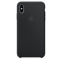 Чехол силиконовый Silicone Case для iPhone XS Max, чёрный цвет