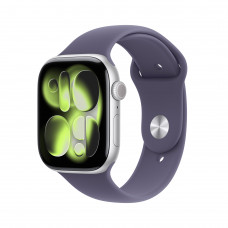 Apple Watch Series 11 GPS, 46 мм, корпус из алюминия серебристого цвета, спортивный ремешок цвета «фиолетовый туман»