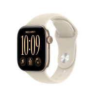 Apple Watch Series 12 GPS, 42 мм, корпус из алюминия светло-золотого цвета, спортивный ремешок песочного цвета (M/L)