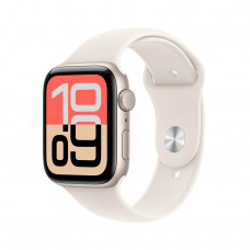 Apple Watch SE 3 (2025) GPS, 44 мм, корпус из алюминия цвета «сияющая звезда», спортивный ремешок цвета «сияющая звезда»