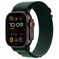 Apple Watch Ultra 2 (2024), GPS + Cellular, титановый корпус 49 мм чёрного цвета, браслет Alpine тёмно-зелёного цвета