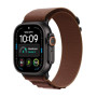 Apple Watch Ultra 4 (2026), GPS + Cellular, титановый корпус 49 мм чёрного цвета, браслет Alpine бордового цвета (S)